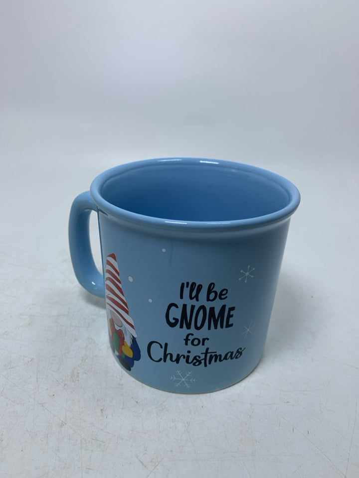LIGHT BLUE I'LL BE GNOME FOR CHRISTMAS.