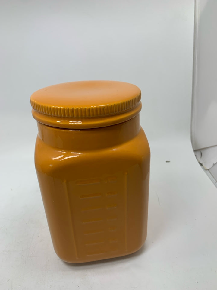 MASON JAR CERAMIC CANISTER.
