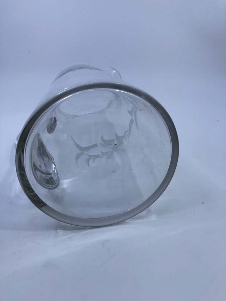 VTG ETCHED FERN LEAVES PITCHER.