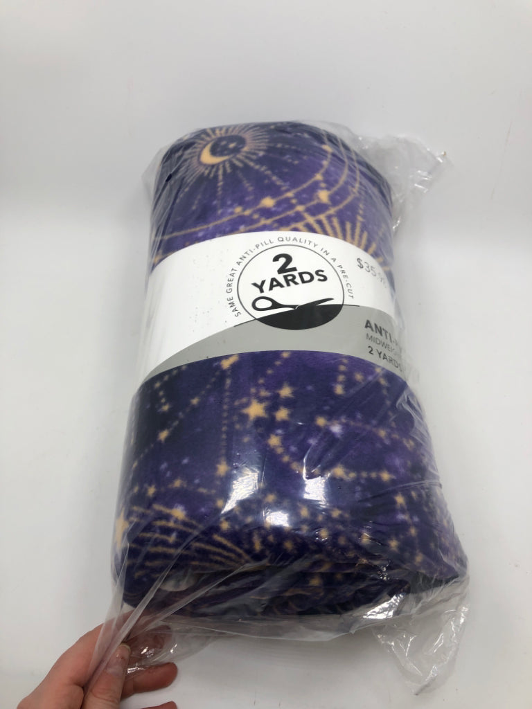 NIP CELESTIAL PURPLE PRE-CUT FLEECE FABRIC.