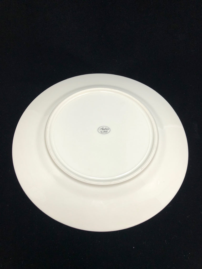 FLORAL PORCELAIN SERVING PLATE W/MATCHING SERVER.