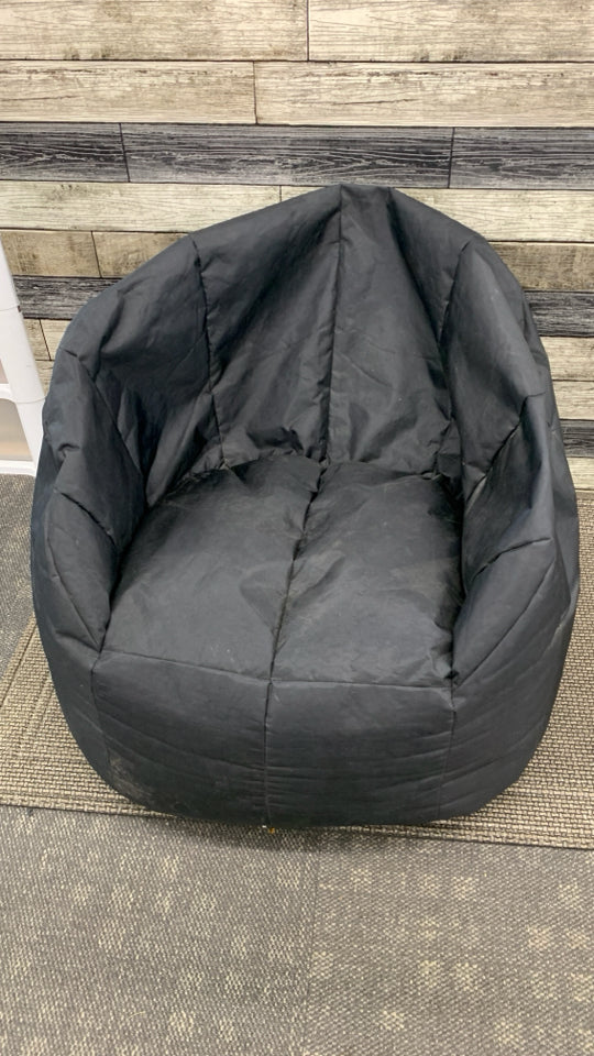 BIG JOE BLACK BEAN BAG CHAIR.