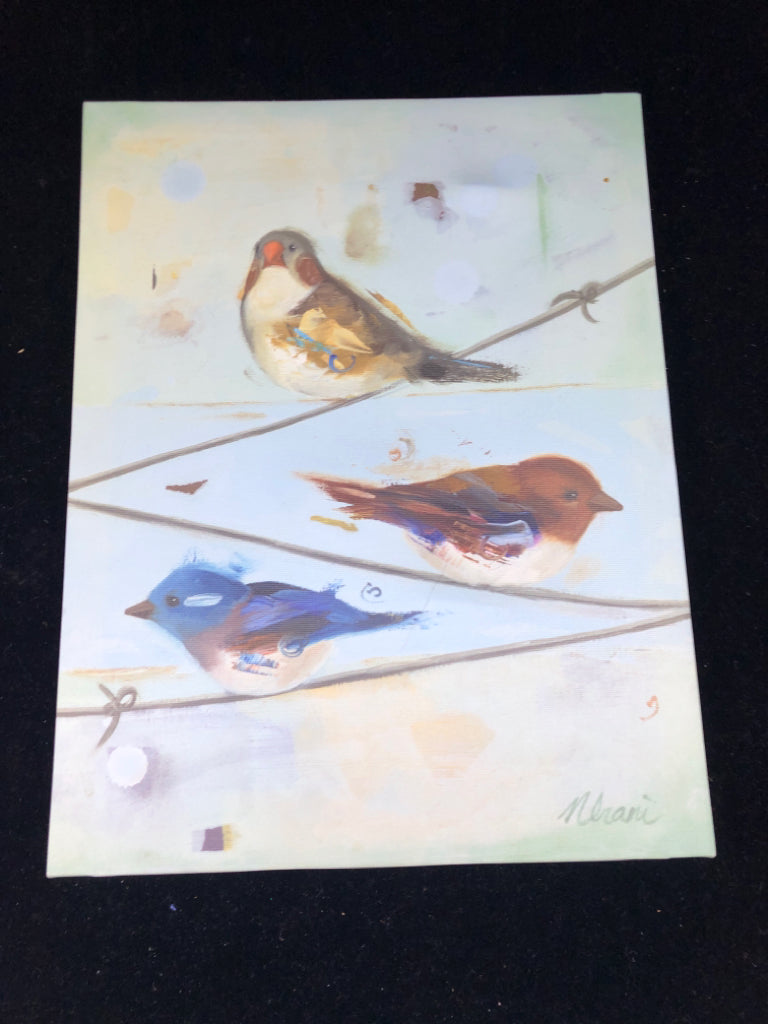 BIRDS ON WIRE CANVAS.