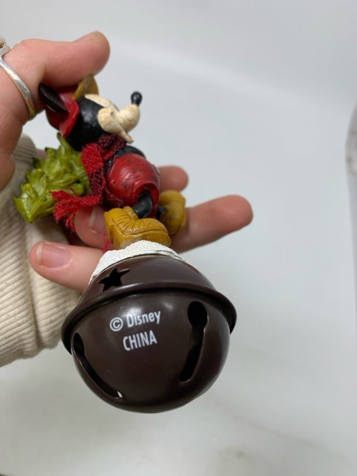 LUMBERJACK MICKEY MOUSE BELL ORNAMENT.