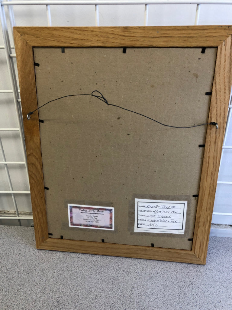 SUNFLOWER & PUSSY WILLOW FRAMED PRINT.