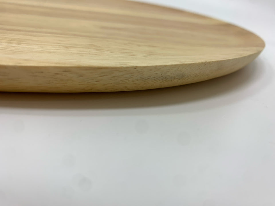 RUBBER WOOD CHARGER PLATE.