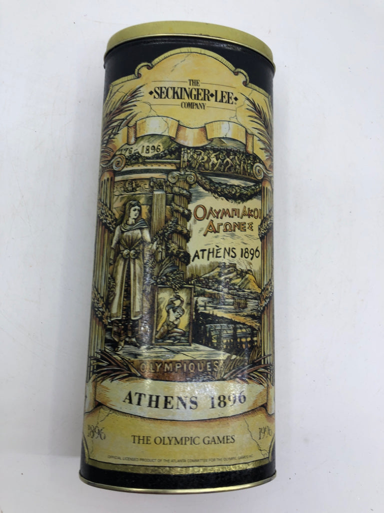 OVAL TIN ATHENS THE OLYMPIC GAMES.
