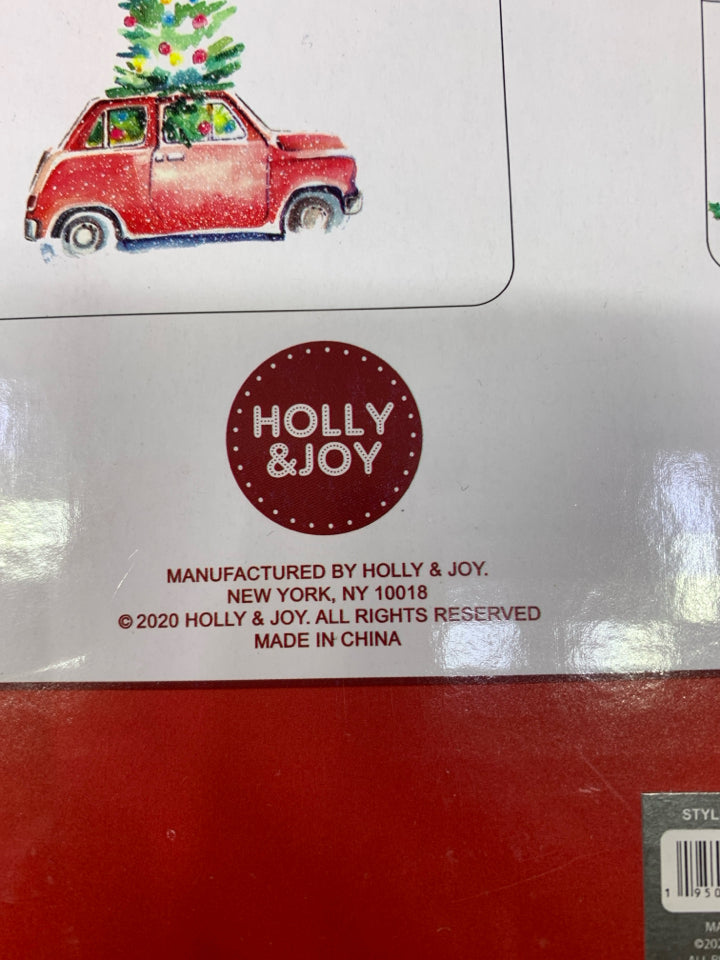 NIB 2 PC SPREAD SET MERRY CHRISTMAS.