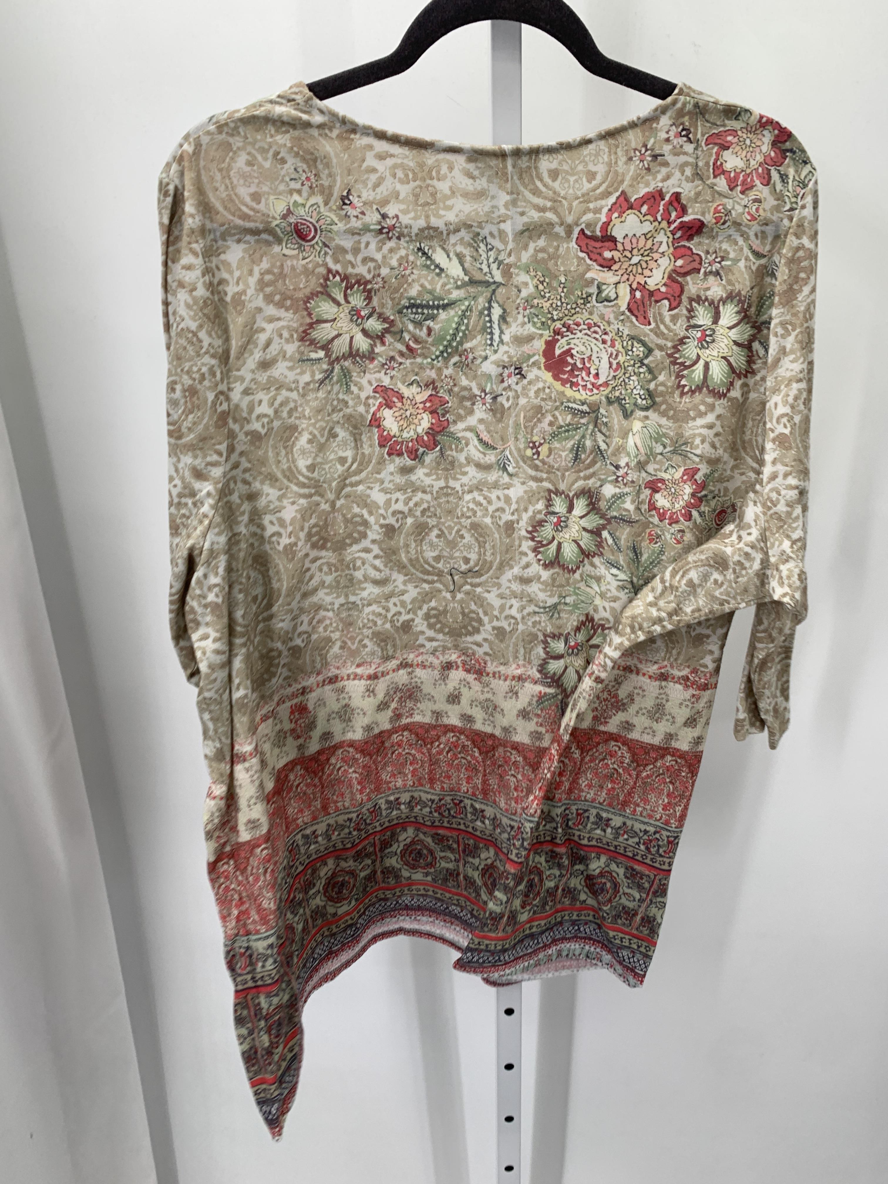 Catherine Size 2X Womens 3/4 Sleeve Shirt