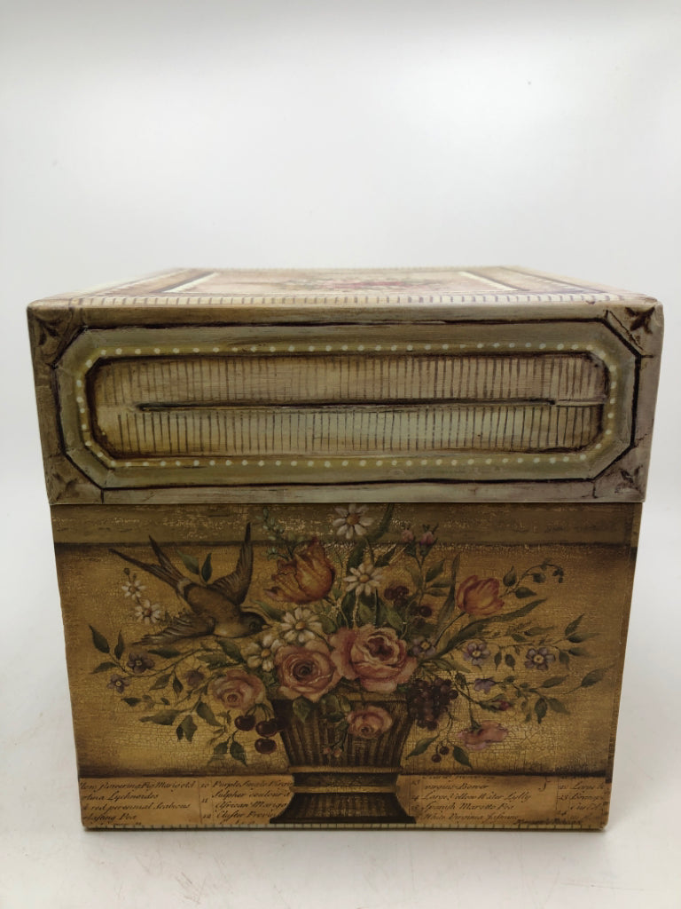 BIRD IN FLOWERS DECORATIVE BOX.