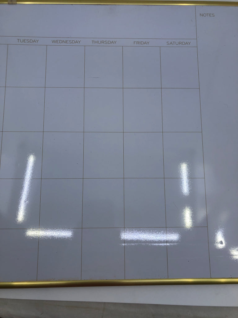 CALENDAR WHITE BOARD.