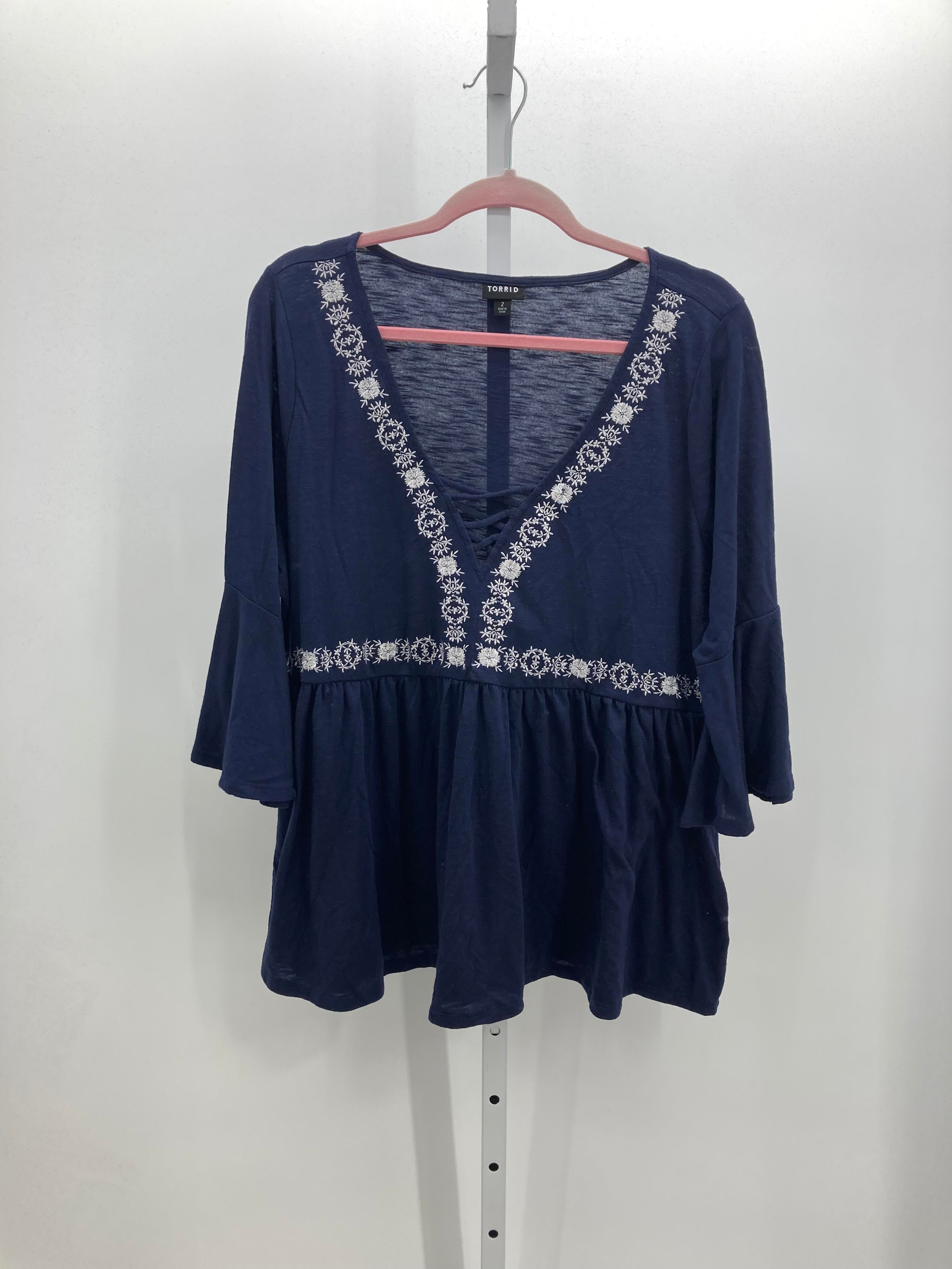 Torrid Size 2X Womens 3/4 Sleeve Shirt