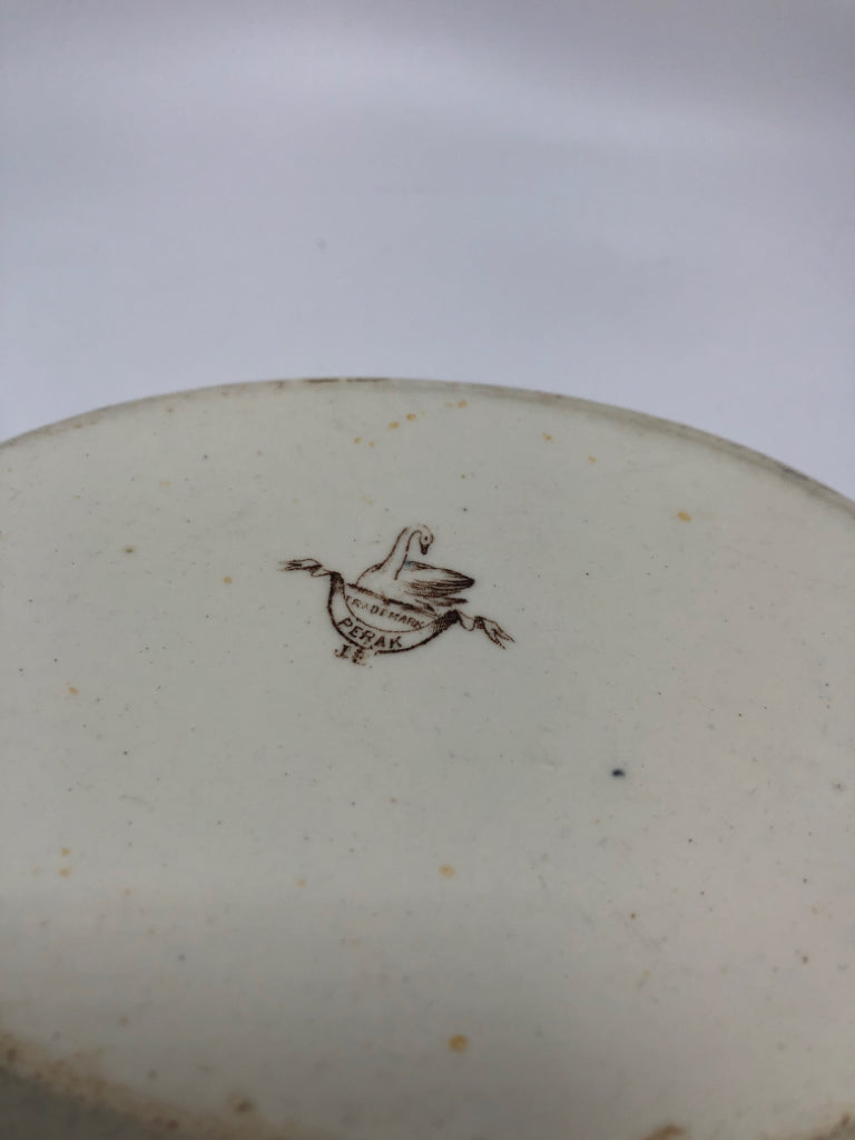 VTG BROWN PERAK JAMES BEECH OVAL SERVING DISH.