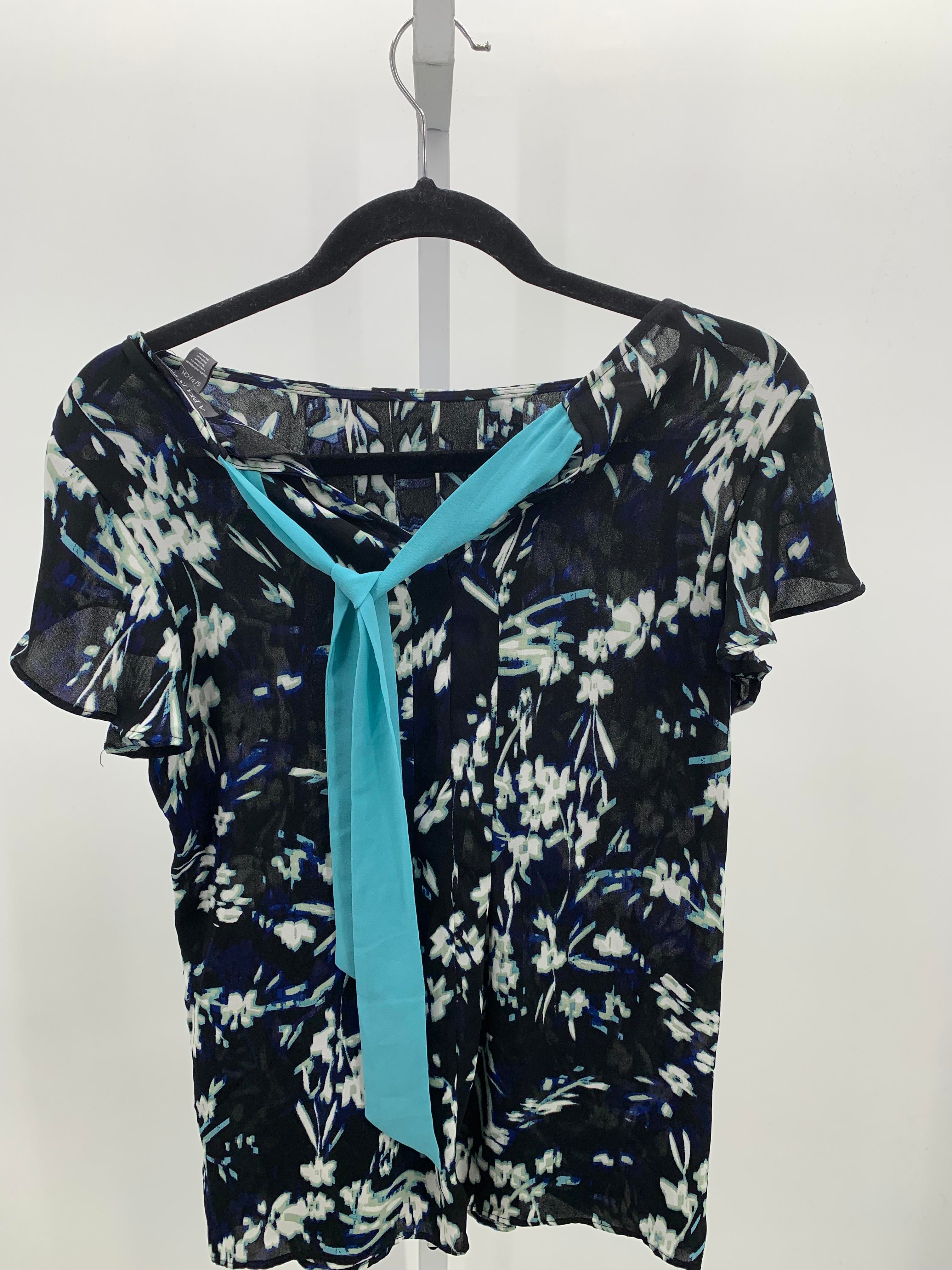 A Pea in the Pod Blk/Wht Size Small Maternity Short Sleeve Shirt