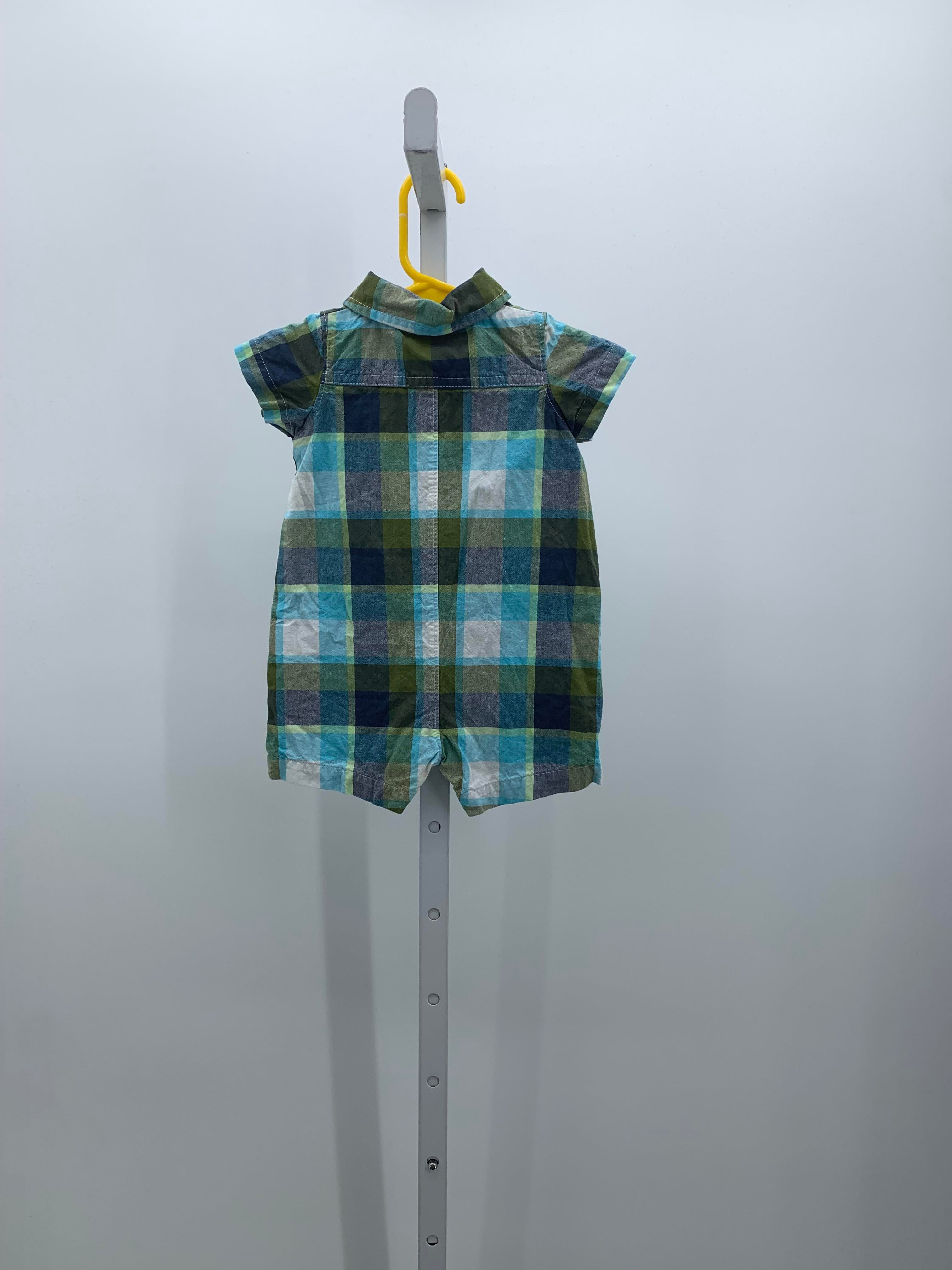 GREEN PLAID ROMPER