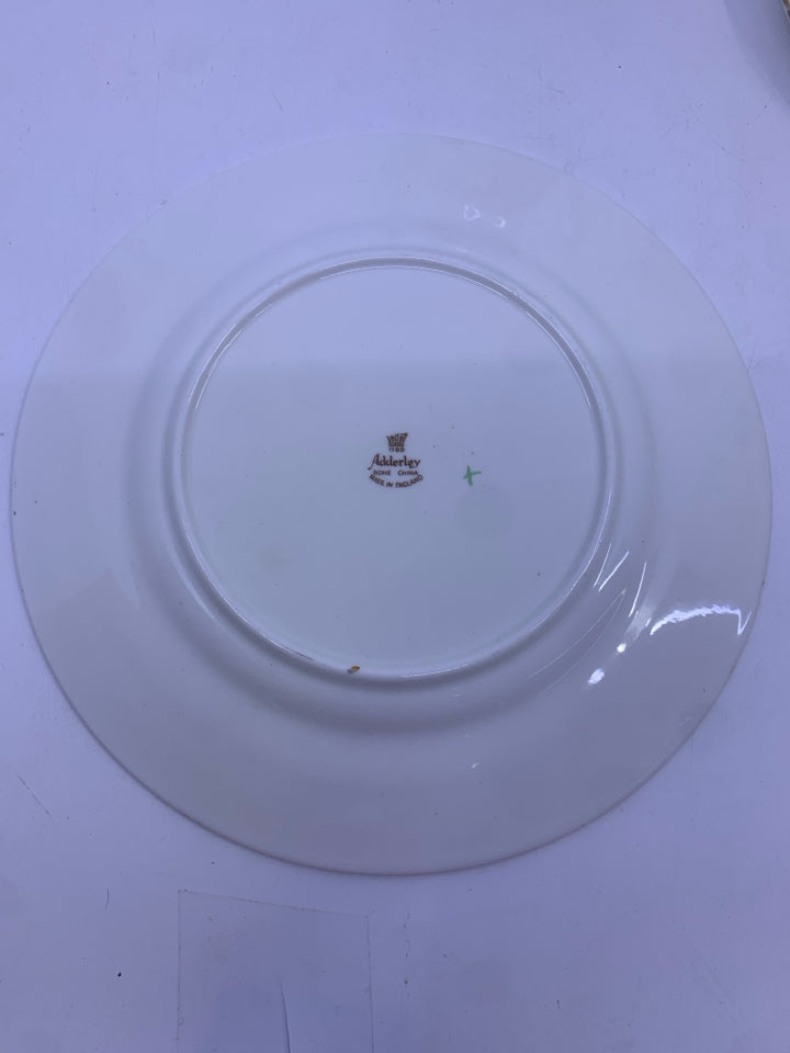 10PC ROSE SINGLE SERVER TEA SET- 2 PLATES, CUP SAUCER, SUGAR CREAMER, DOME, EGG