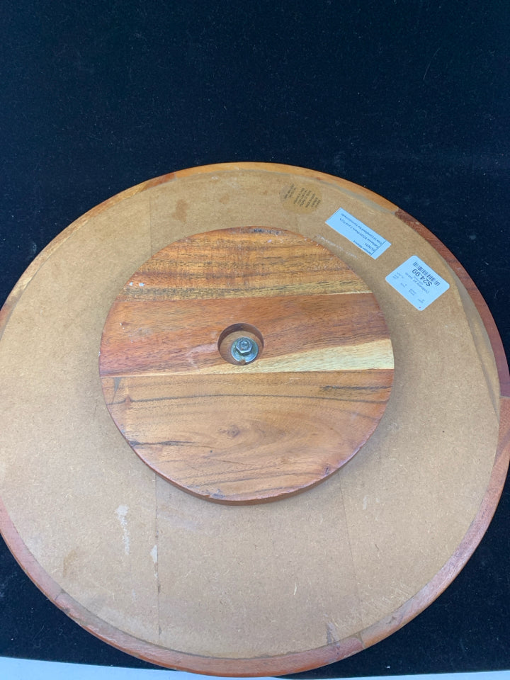 THICK WOOD LAZY SUSAN.