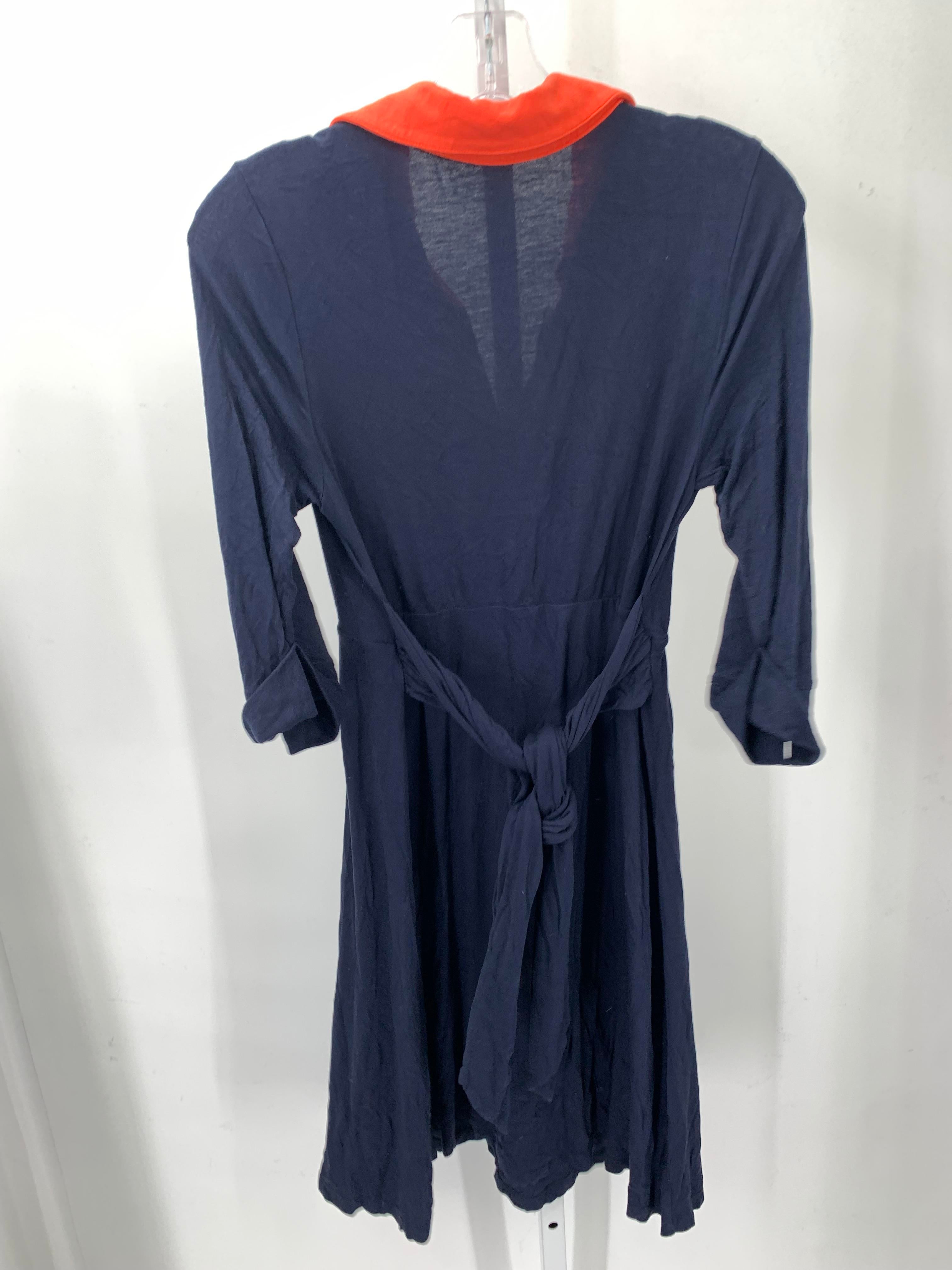 Navy Size Small Maternity Long Sleeve Dress