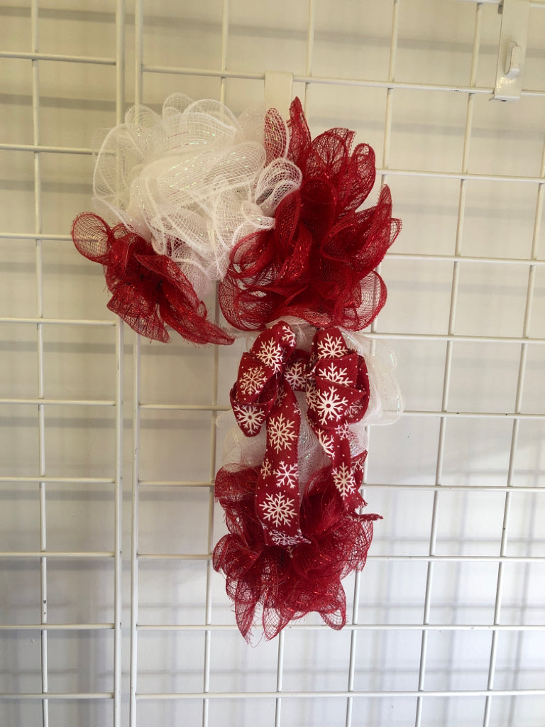 TULLE RIBBON DECORATED CANDY CANE