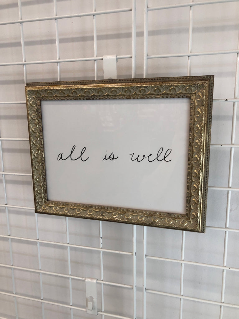 'ALL IS WELL' WALL HANGING.