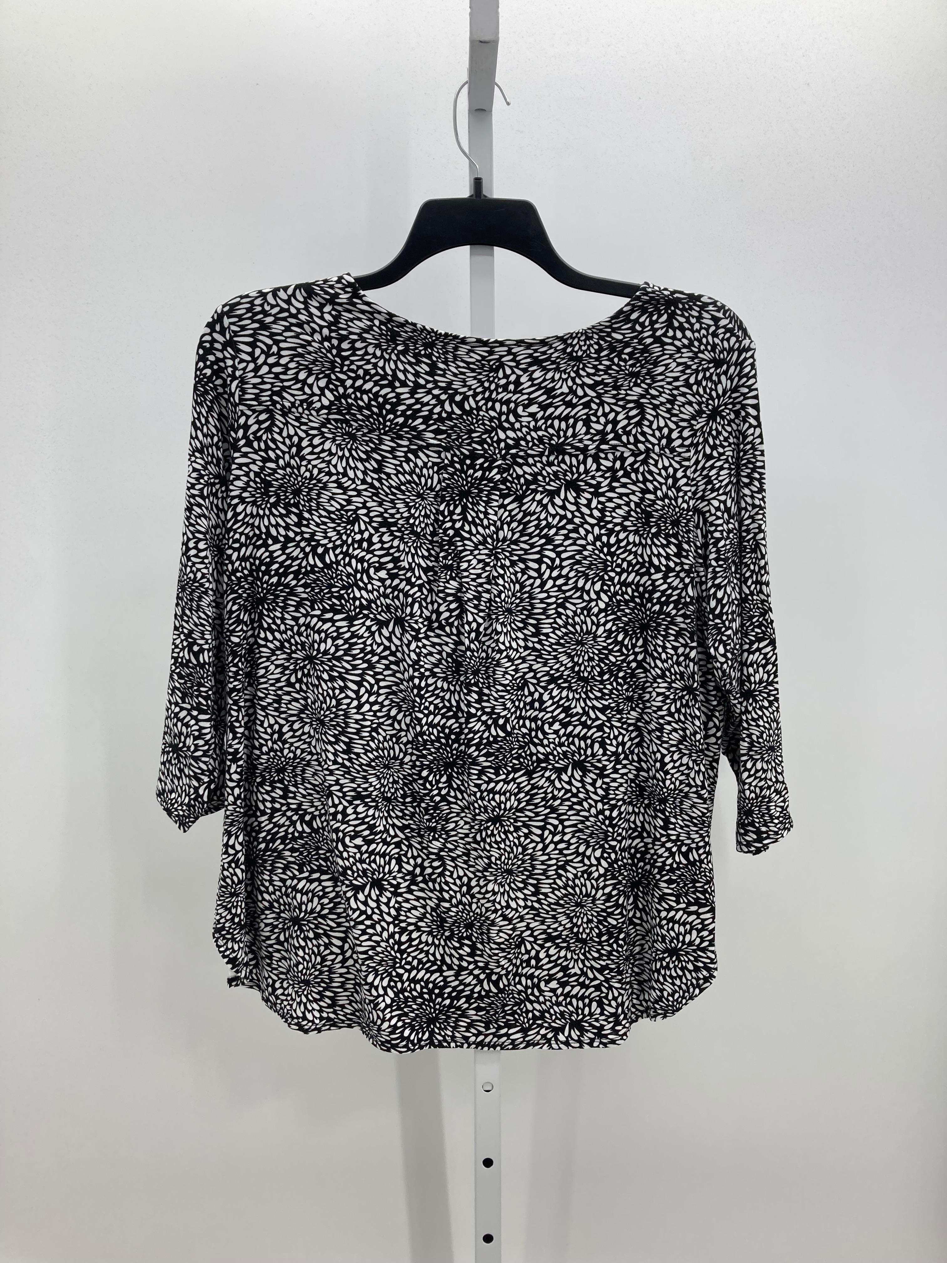 philosophy Size 1X Womens 3/4 Sleeve Shirt
