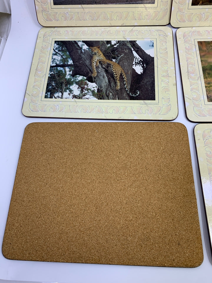 6PC THE BIG5 ANIMAL PLACEMATS IN BOX.
