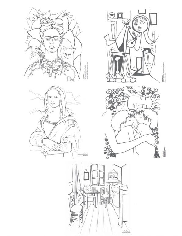 Funny Mat Mini Travel Set W/Markers - Famous Painters