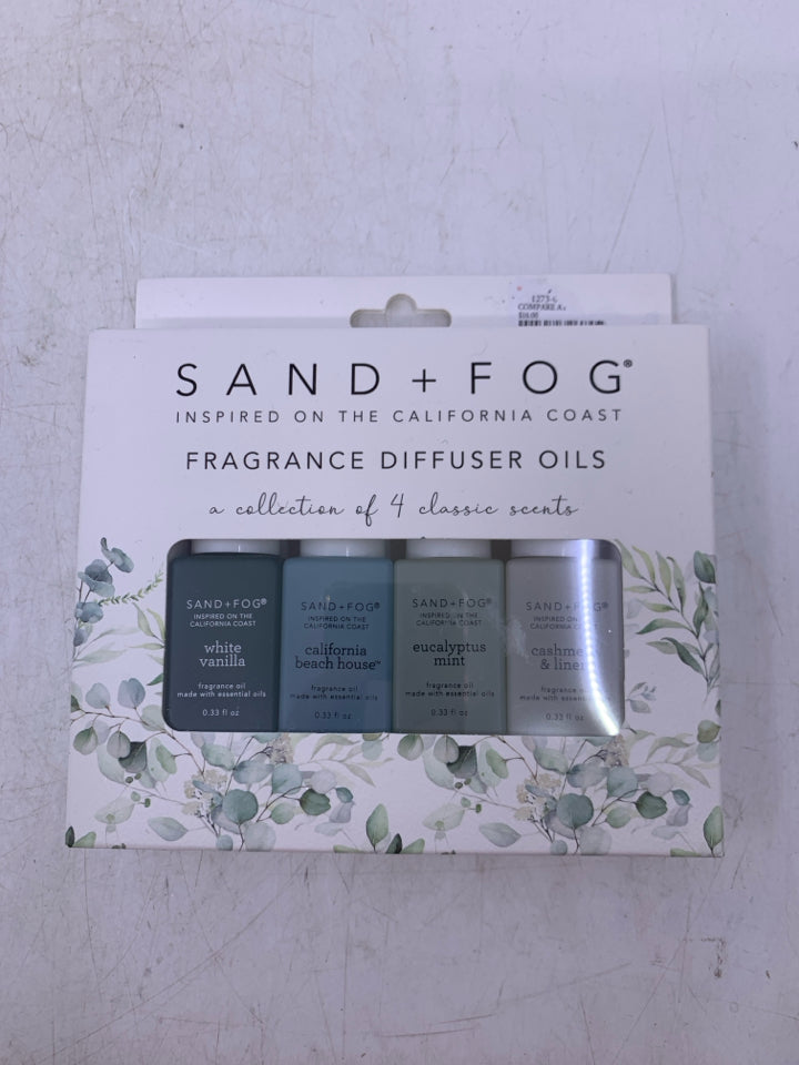 NIP 4 FRAGRANCE DIFFUSER OILS SAND + FOG.