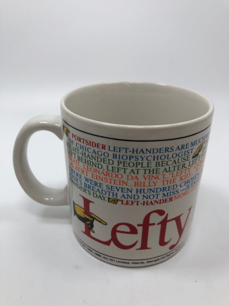 "LEFTY" MUG.