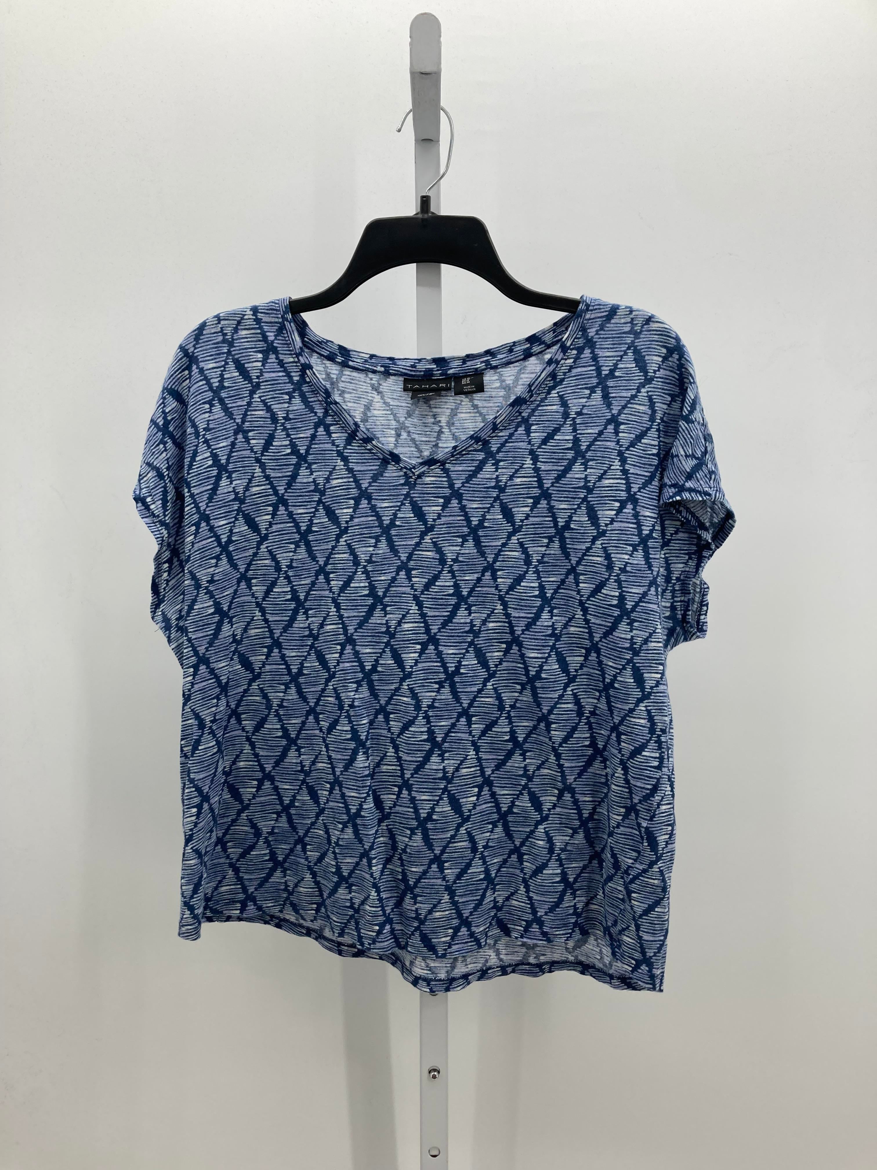 Tahari Size Medium Misses Short Sleeve Shirt