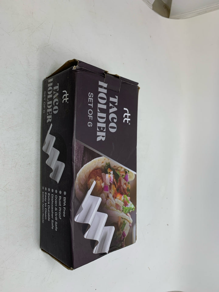 NIB METAL TACO HOLDER.