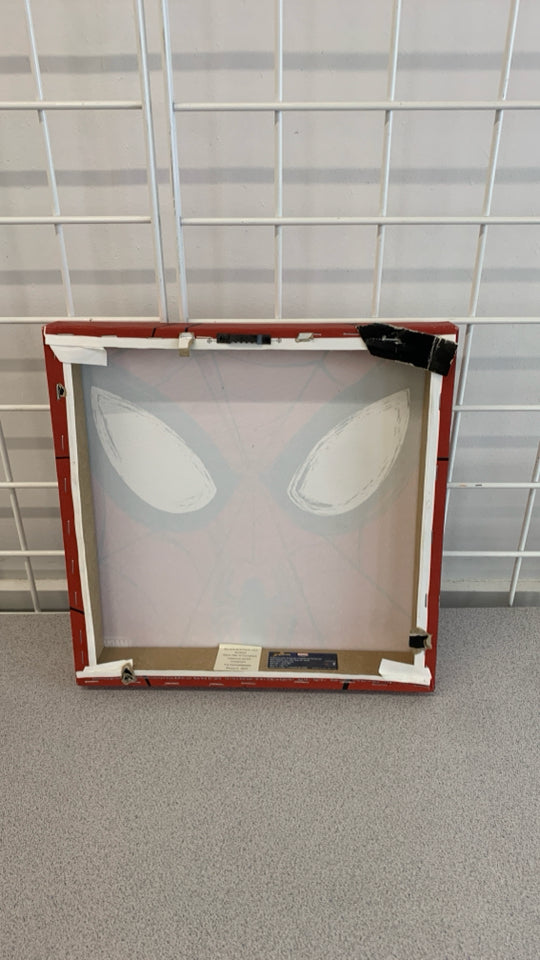 SPIDERMAN FACE CANVAS WALL ART.