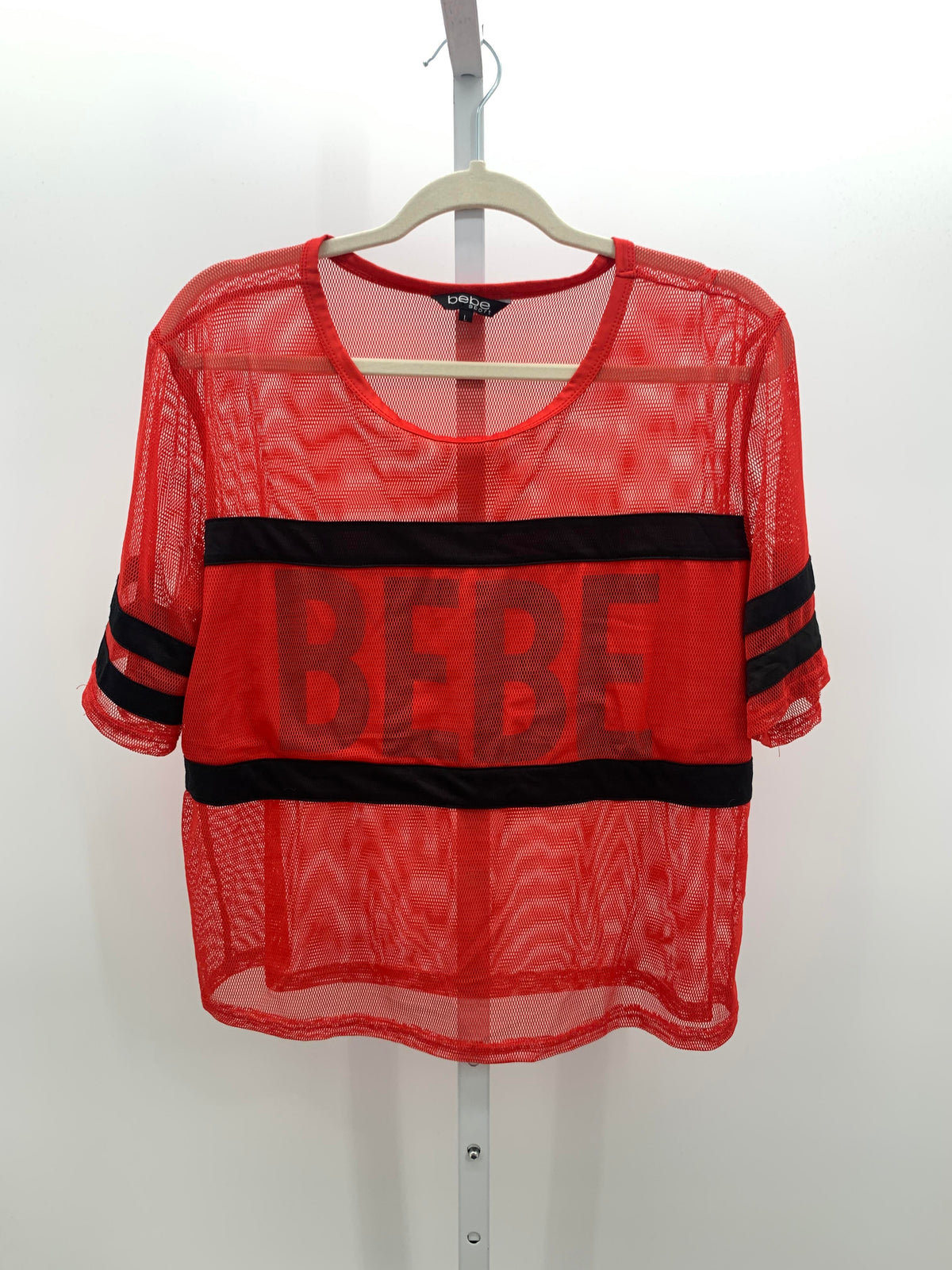 Bebe Size Large Juniors Short Sleeve Shirt