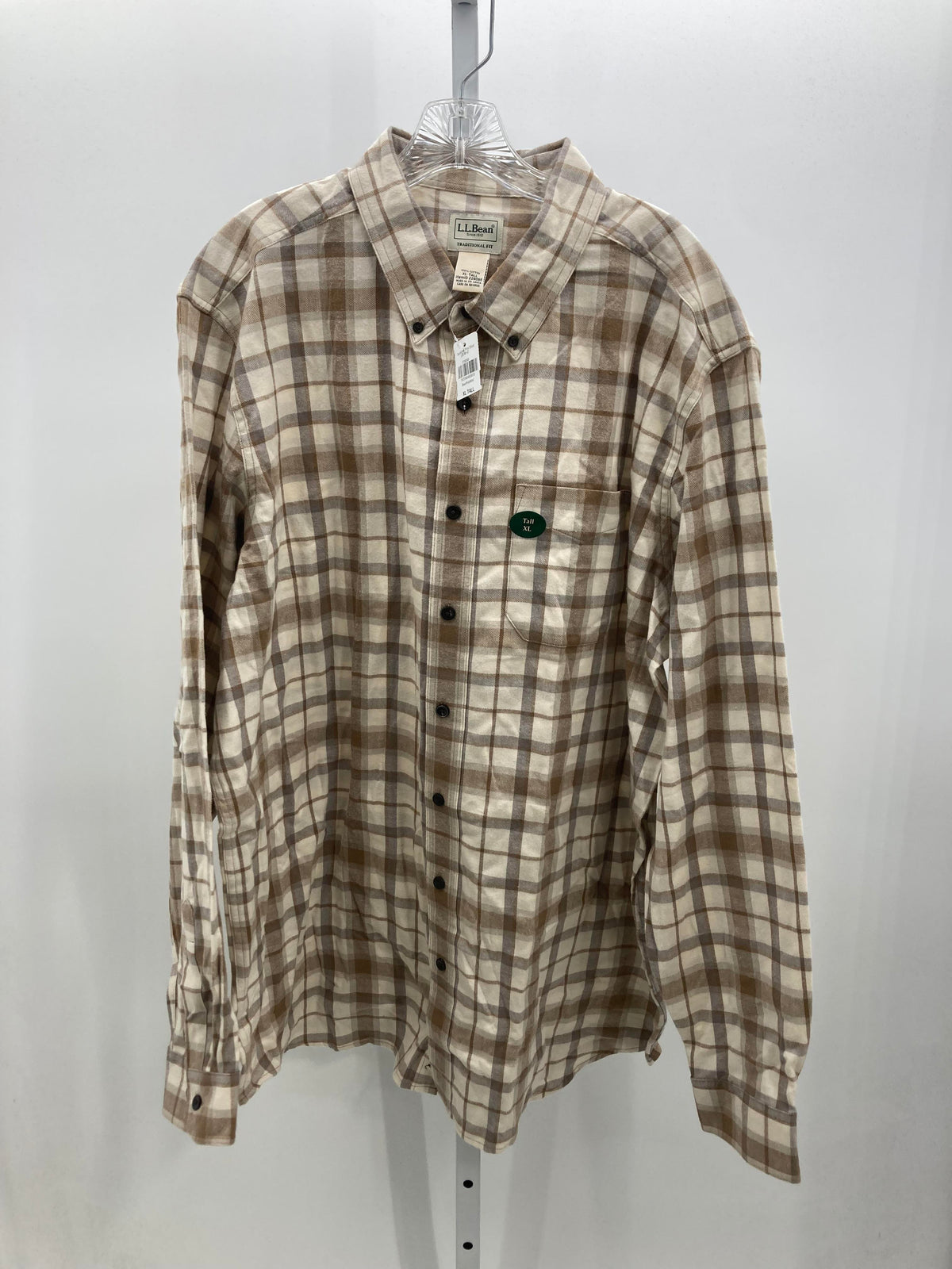 NEW TALL PLAID BTN DOWN