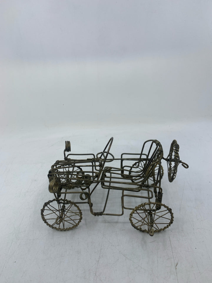 WIRE VINTAGE CAR FIGURINE.