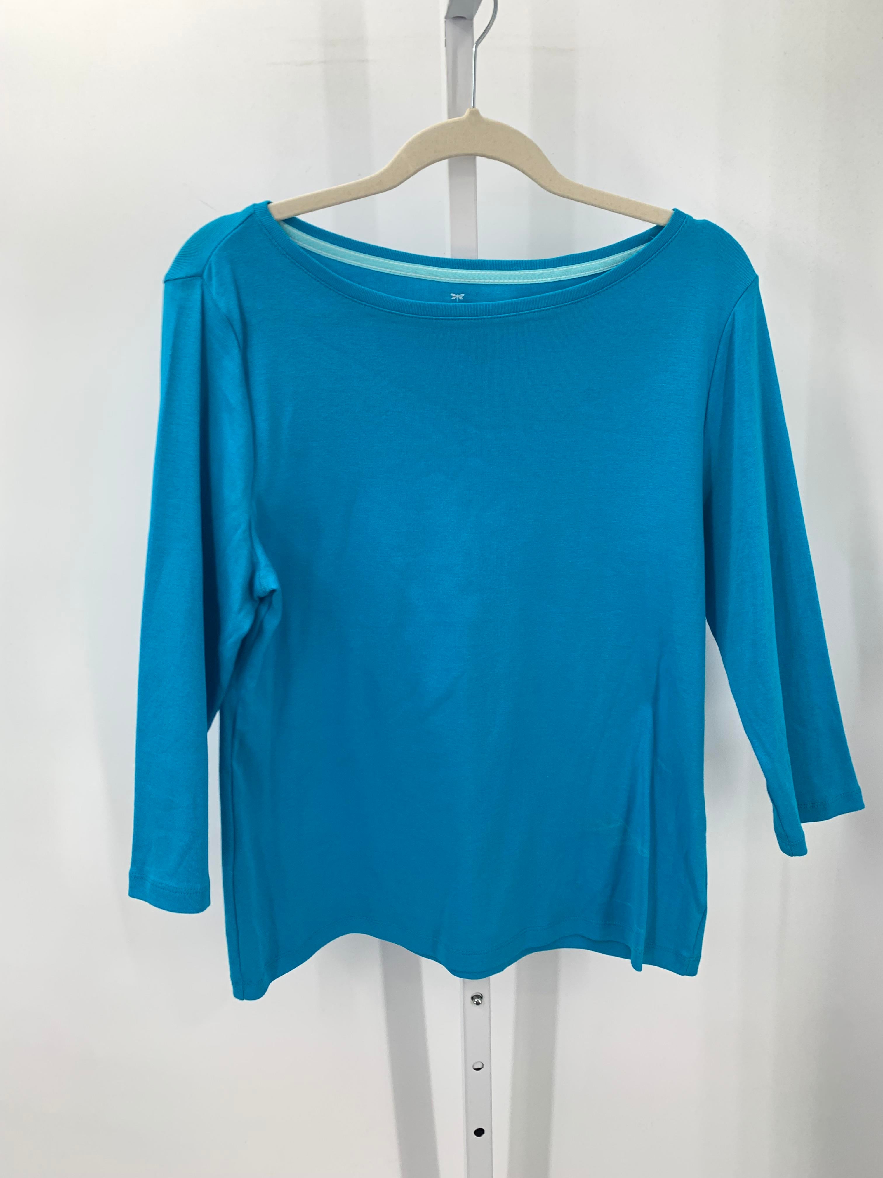 Talbots Size Large Misses 3/4 Sleeve Shirt