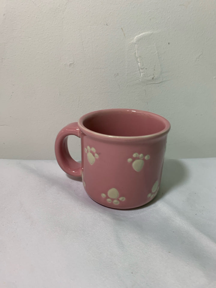 PINK PAW PRINT MUG.