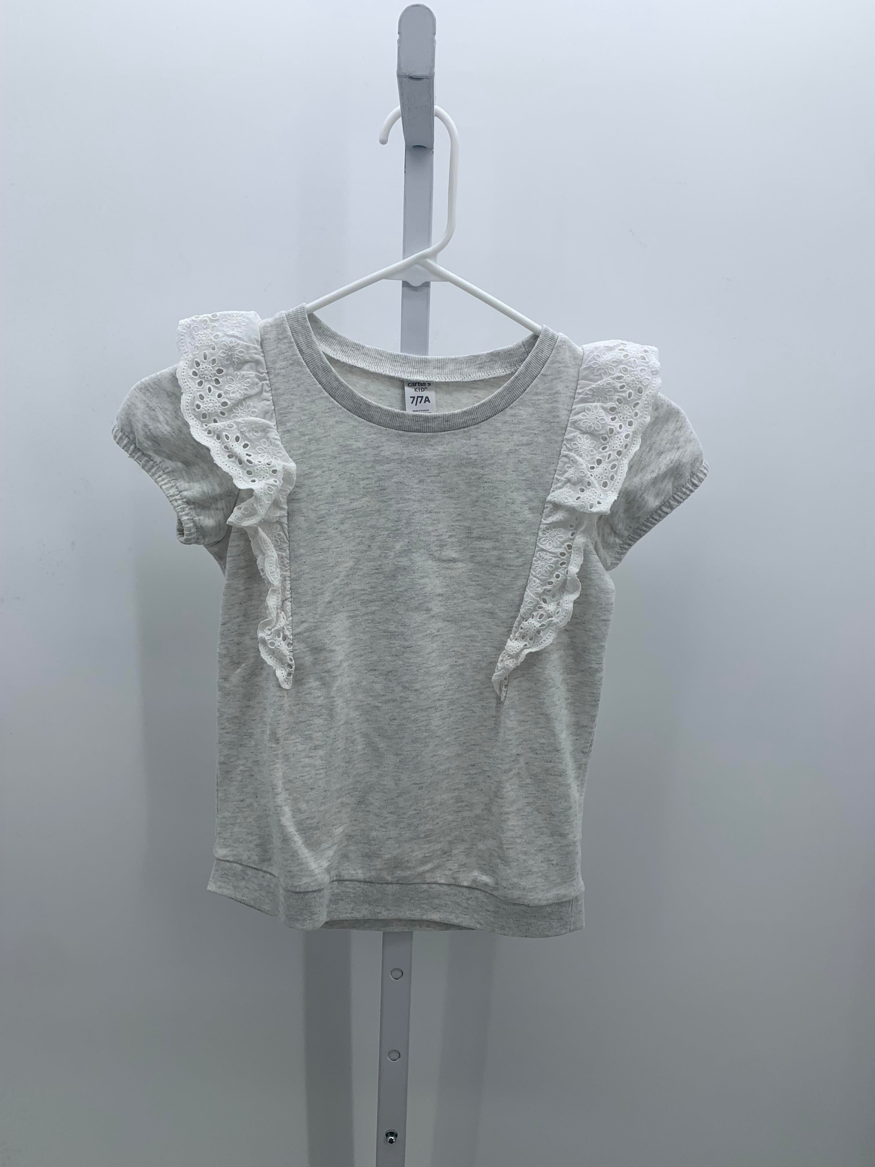 Carters Size 7 Girls Short Sleeve Shirt