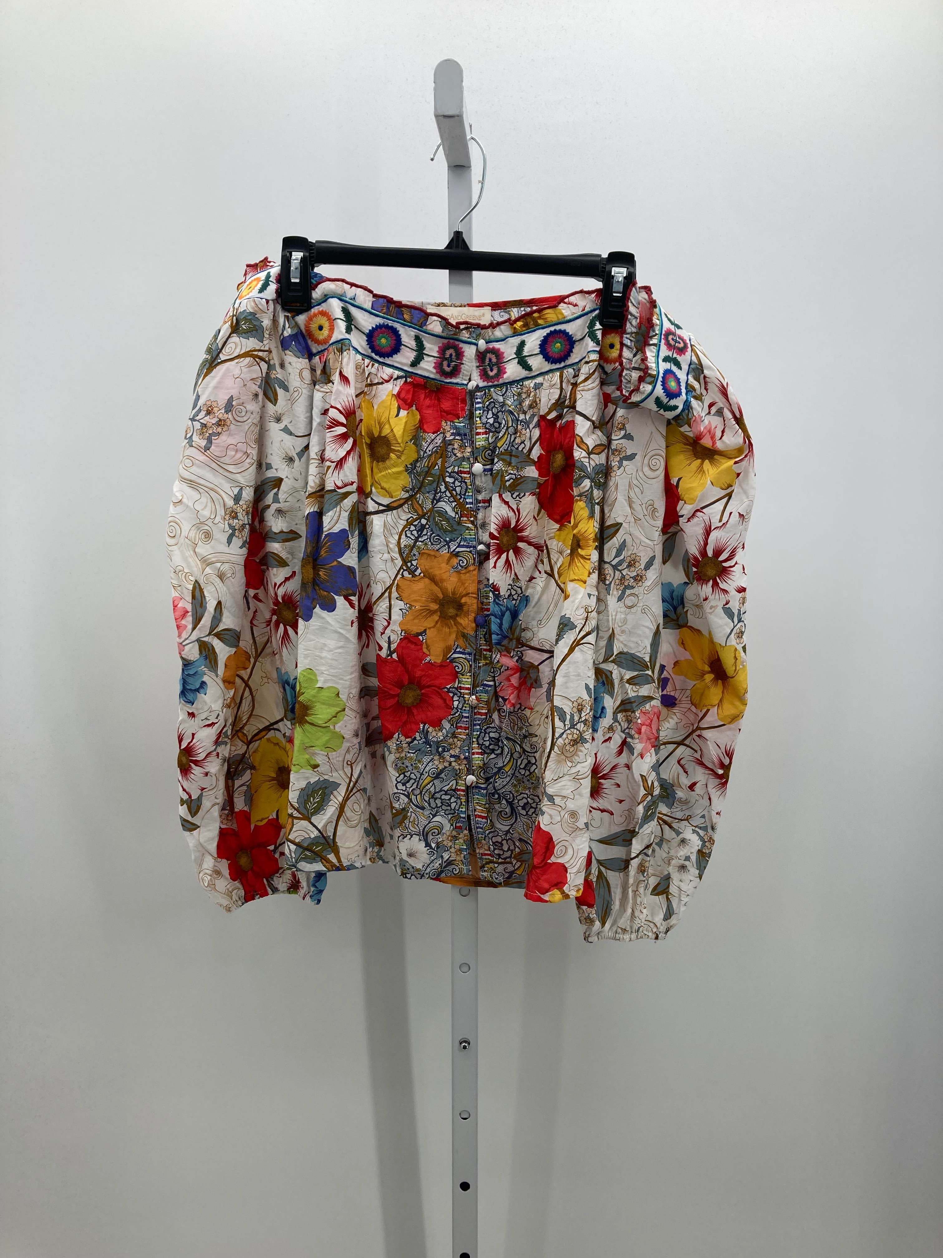 Grand and Greene Size Large Misses Long Sleeve Shirt