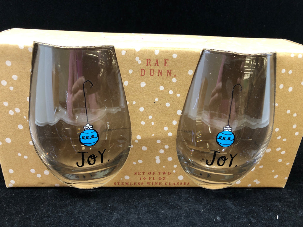 NIB "JOY" STEMLESS WINE GLASSES
