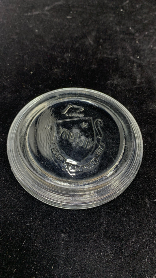 VTG CLEAR GLASS "VICTORY" CUP PLATE.