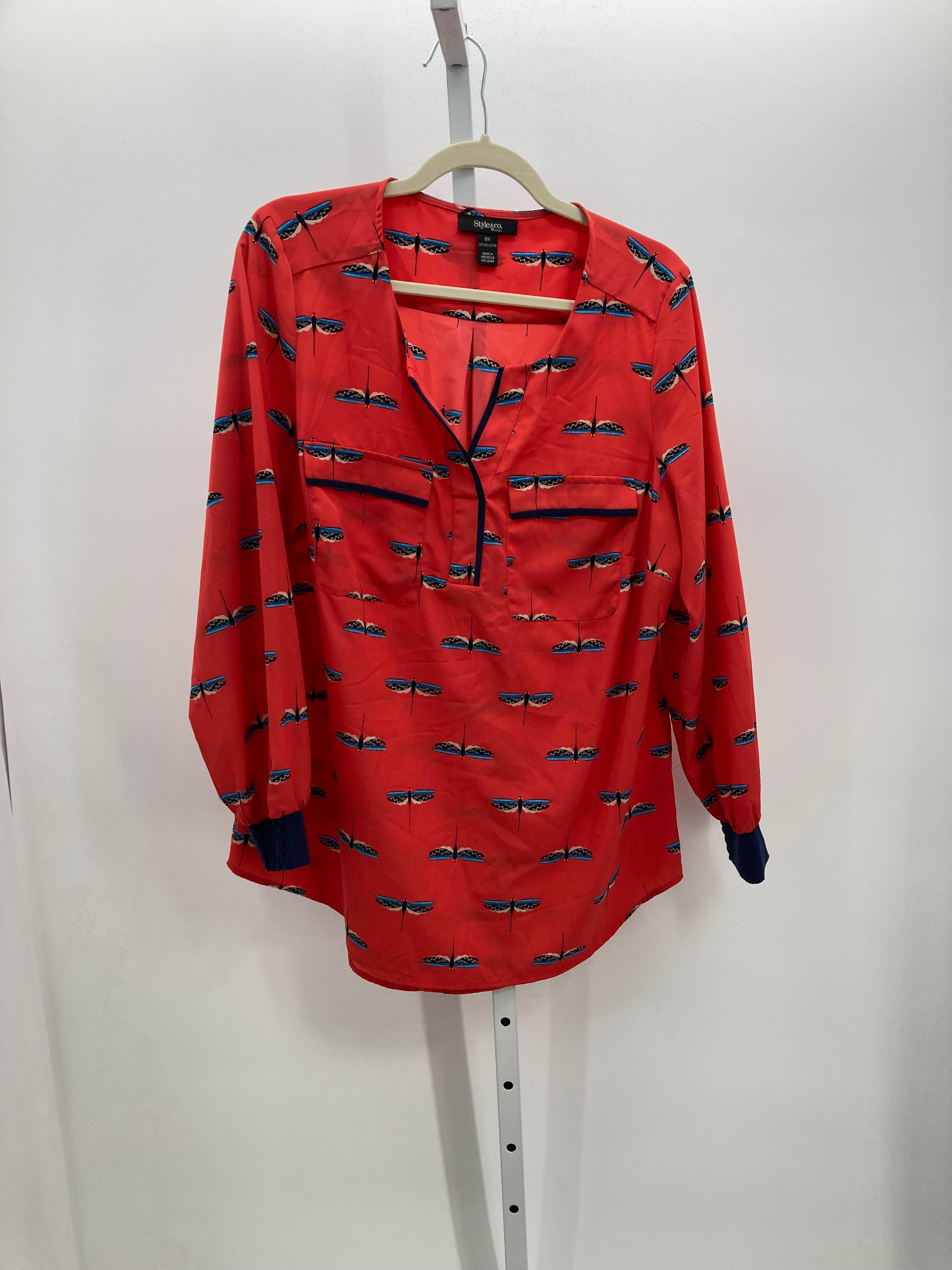 Style & Co. Size 0X Womens Long Sleeve Shirt