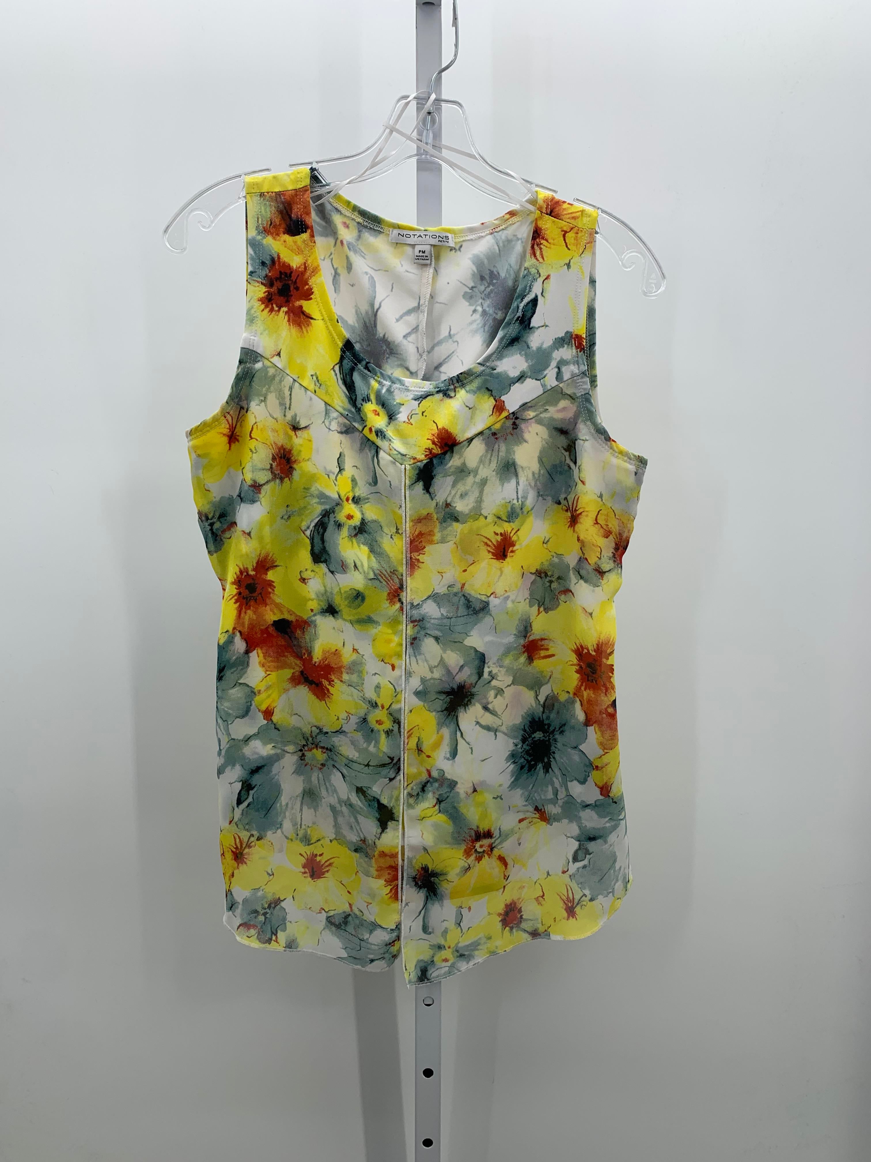 Notations Size Medium Petite Petite Sleeveless Shirt