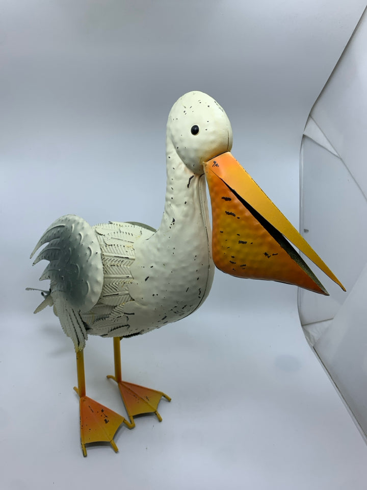 WELDED PELICAN SCULPTURE.