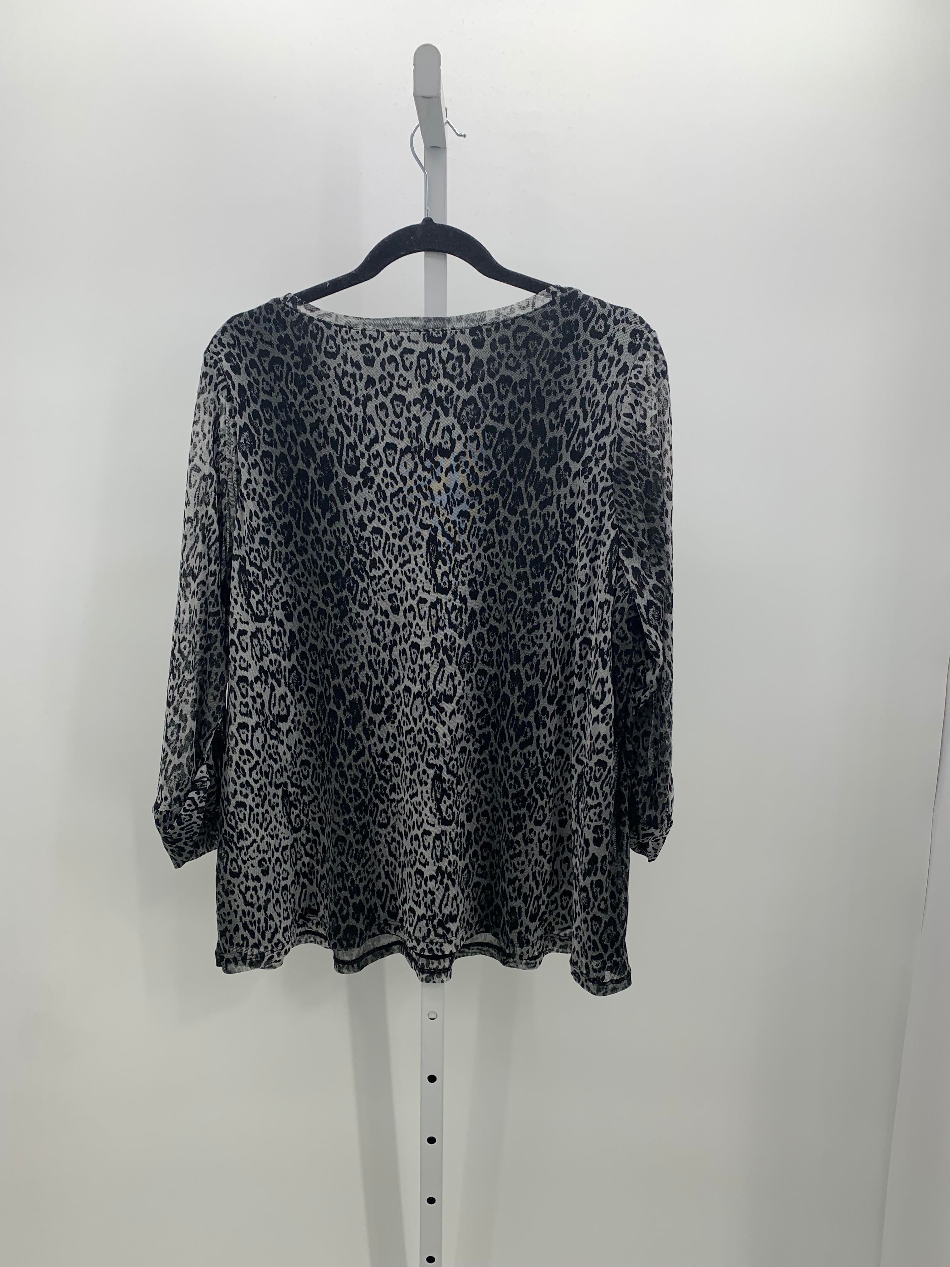 Roz & Ali Size 2X Womens 3/4 Sleeve Shirt