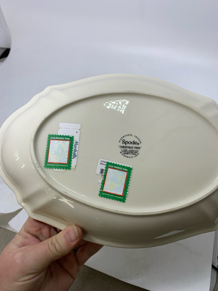 SPODE CHRISTMAS TREE MERRY CHRISTMAS PLATTER BOWL.