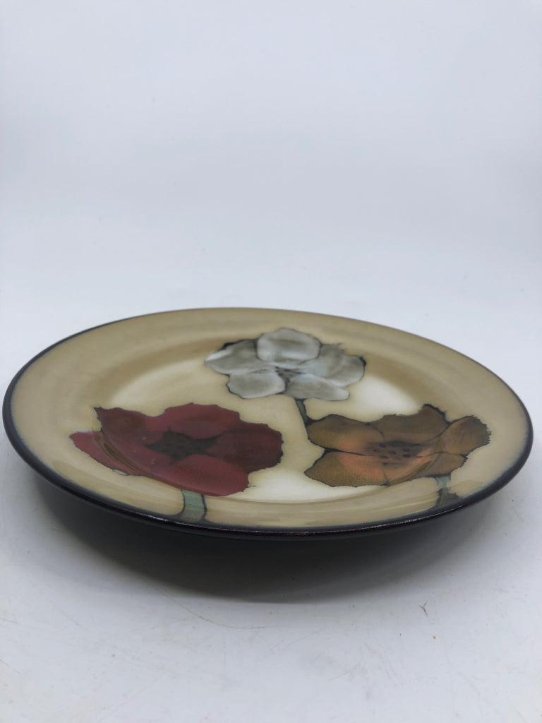 16 PC SCV 4 PAINTED POPPIES PATTERN.