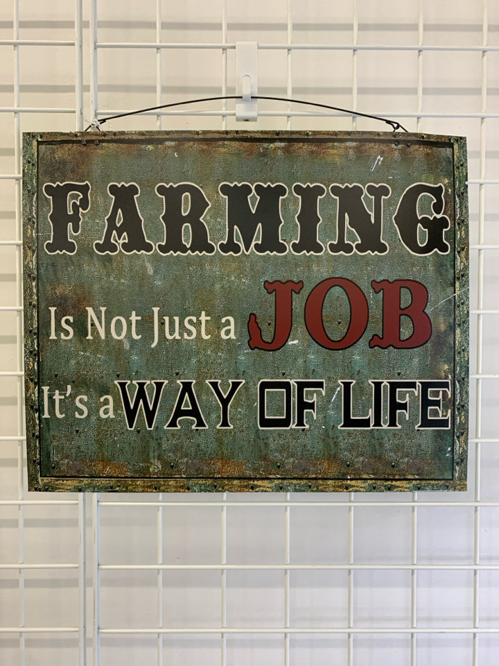 FARMING WAY OF LIFE- METAL SIGN.