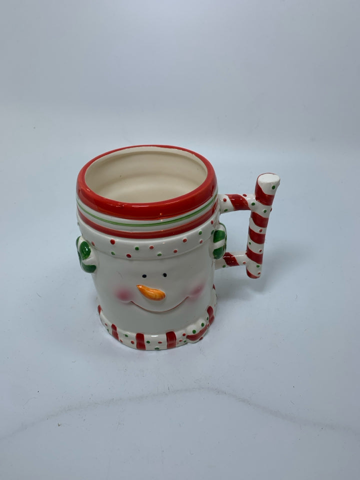 LARGE LIGHT WEIGHT SNOWMAN BEAR STEIN.