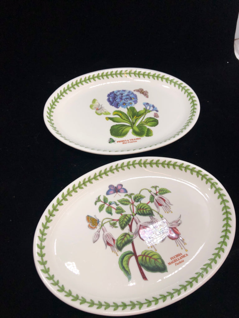 2 OVAL BOTANIC SERVING PLATES.